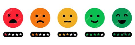 Premium Vector | Emoji Feedback Scale with Stars Icon Level Survey of ...