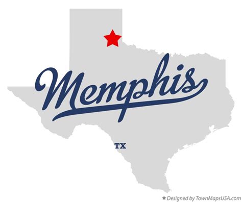 Map of Memphis, TX, Texas