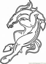 Denver Broncos Mascot Coloring Page For Kids  Free NFL Printable sketch template