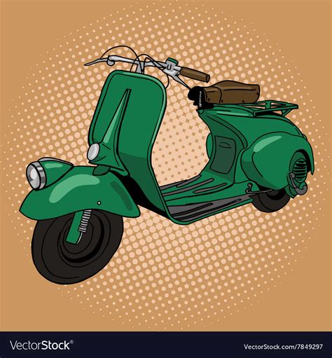 Scooter pop art style Royalty Free Vector Image