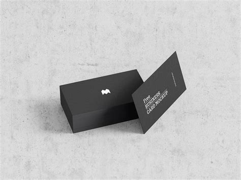 Black Business Card Mockup