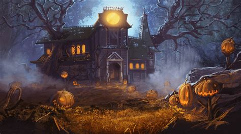 Halloween Haunted Houses Wallpapers - Wallpaper Cave