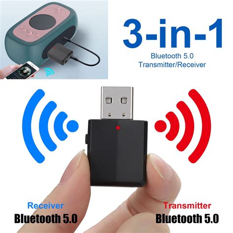 Bluetooth 5.0 Audio Transmitter Receiver, EEEkit 3 in 1 Portable Bluetooth Adapter, Turn a Non ...