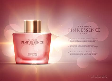 awesome perfume essence advertisement concept design template wi ...