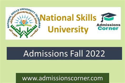 National Skills University Islamabad BS Admissions Fall 2022