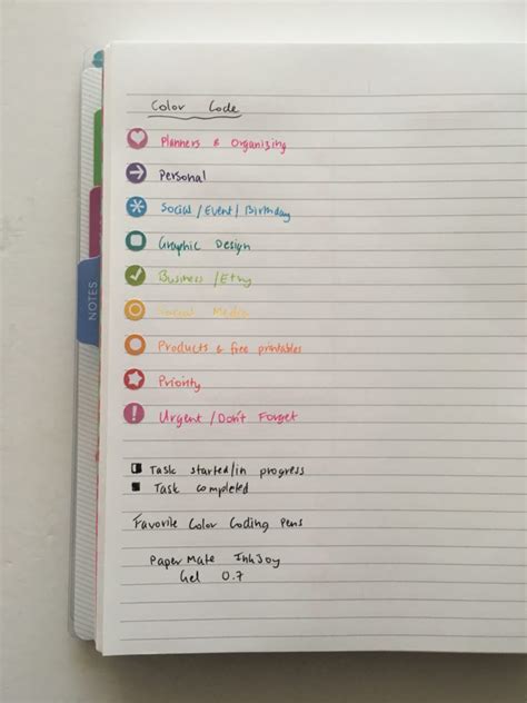 Planner Organization: How to color-code your planner so you’ll actually ...