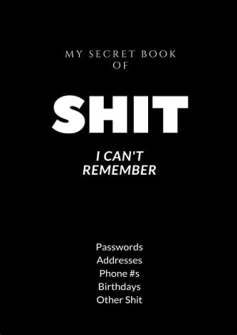 Download Book [PDF] Password Book Shit I Can't Remember: Password Keeper for All Your Passwords ...