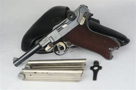 Excellent G Date Luger Rig - Two Matching Magazines & Holster | Legacy ...