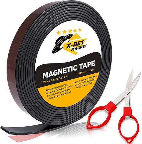 Best Magnetic Tape Extra Strong Premium Grade Magnet Strips With 3M Adhesive Backing - Home Tech