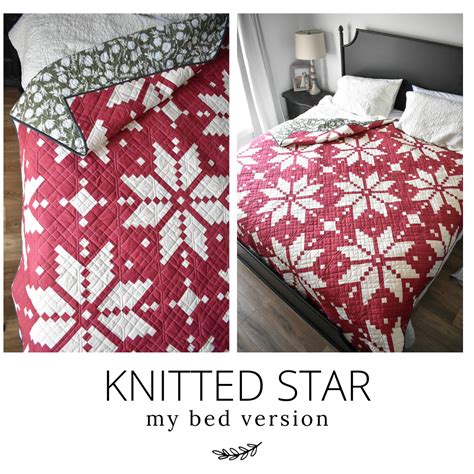 Knitted Star - my bed version | Two color quilts, Red and white quilts, Quilts