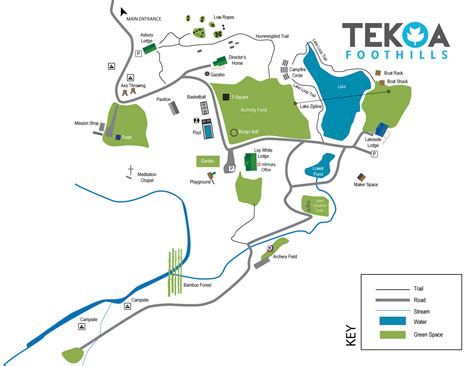 Camp Map - Tekoa Foothills | Casar, NC Summer Camp and Lodge Rentals