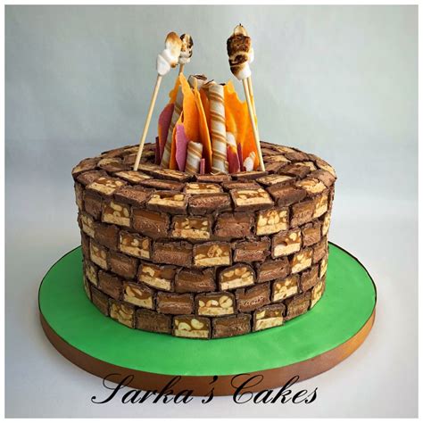 Fire pit cake #sarkascakes #cake #chocolate cake #firepitcake #partycake Puff Pastry, Party ...