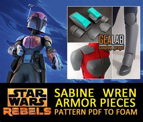 Sabine Wren Armor Pieces PDF Pattern for Foam Cosplay star - Etsy