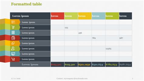 Creative Tables Pack 1 PowerPoint | Creative PowerPoint Templates ...