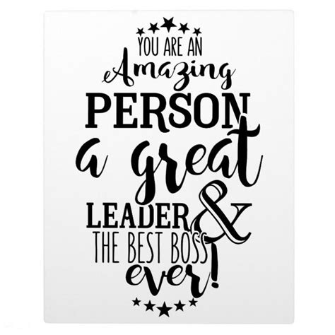 leader boss thank you plaque | Zazzle | Boss day quotes, Thank you boss ...