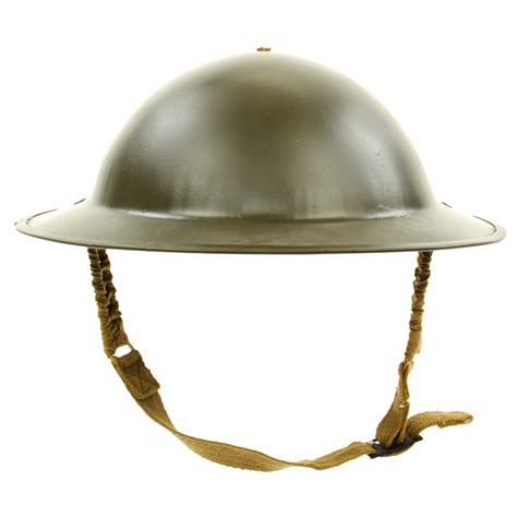 Original WWII British Brodie Steel Helmet in OD Green- WW2 Dated | eBay