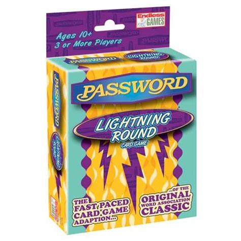 Password Lightning Round Card Game by Endless Games | Card games, Cards, Games