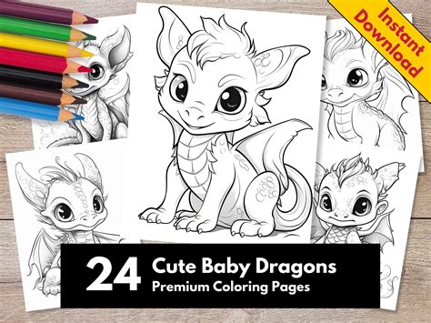 Coloring Pages Of Baby Dragons