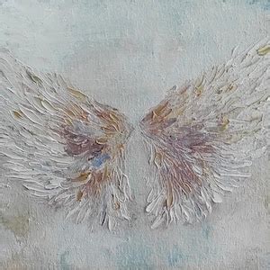 Angel Wings Painting Real Oil Painting Heaven Painting Impasto - Etsy