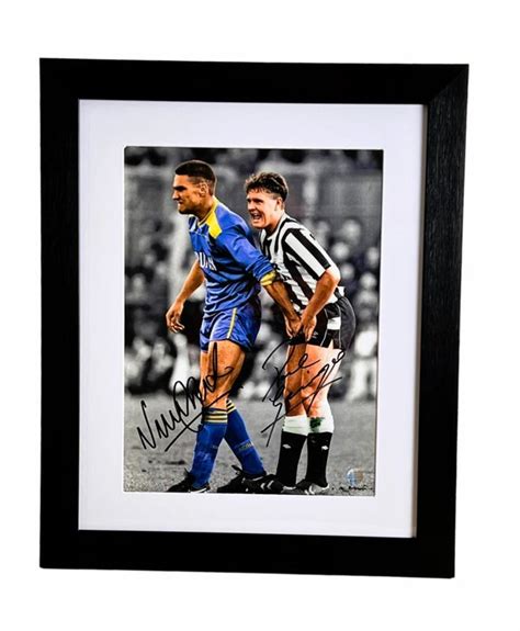 Premier league - Paul Gascoigne With Vinnie Jones - Foto, Handtekening - Catawiki