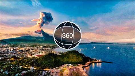 360: Mayon Volcano Eruption Aerial View from Legazpi City