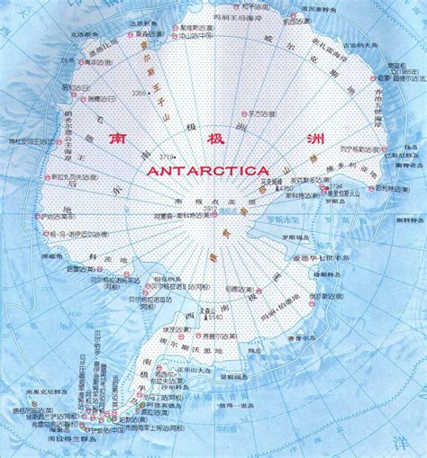 南极地理位置英文地图