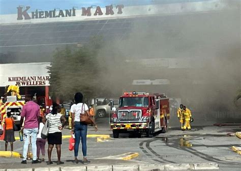 Fire Still Raging At Khemlani Mart In Manor Park, St. Andrew