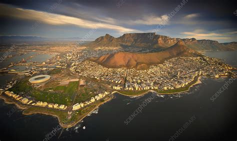 Aerial view of Cape Town, South Africa - Stock Image - C041/6370 ...