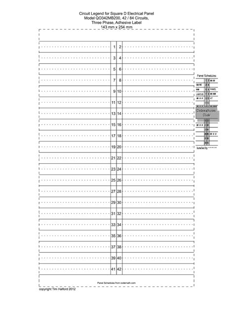 Free electrical panel label template excel: Fill out & sign online | DocHub