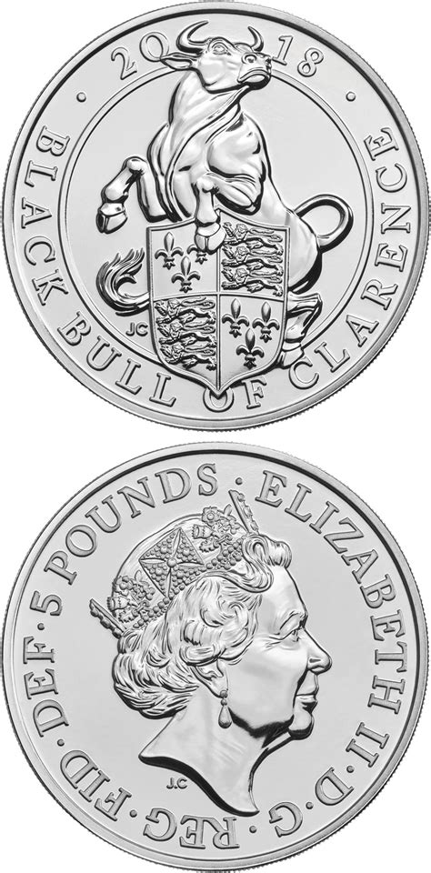 Commemorative 5 pound coins. The 5 pounds coin series from United Kingdom