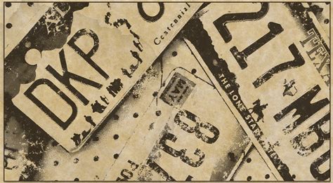 Vintage License Plates Free Stock Photo - Public Domain Pictures