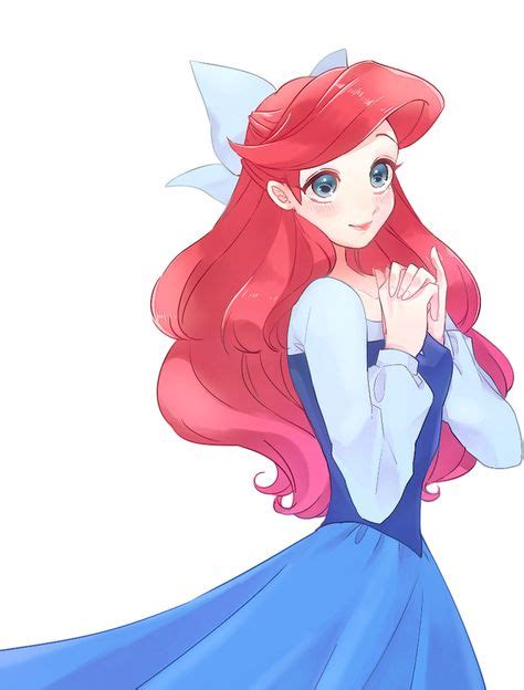 Anime Ariel | Disney drawings, Disney cartoons, Disney art