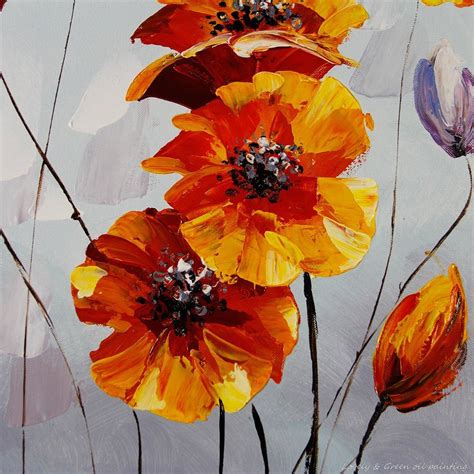 Orange Flower Painting at PaintingValley.com | Explore collection of Orange Flower Painting