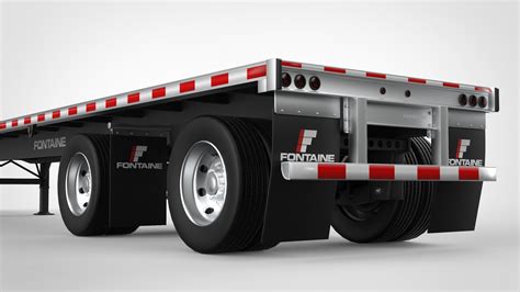 Flatbed Trailer Fontaine 3D model | CGTrader