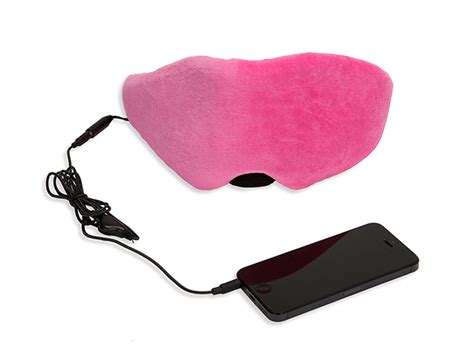 1Voice Wired Sleep Headphones Eye Mask (Pink) | StackSocial