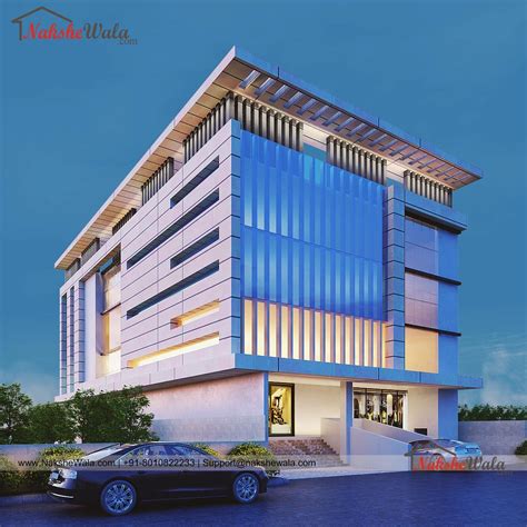 Commercial Building 3D Elevation | Building elevation, Building design, Commercial design exterior