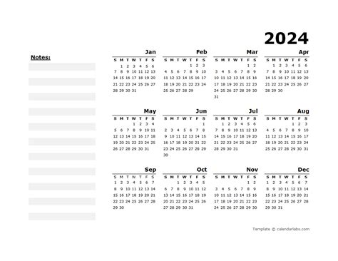 2024 yearly blank calendar template free printable templates - 2024 yearly calendar blank ...