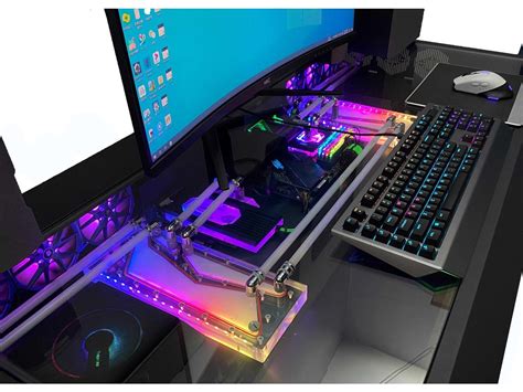 ALAMENGDA BOOT-X 63" RGB Built-in ATX Full Tower PC Computer Case, E ...