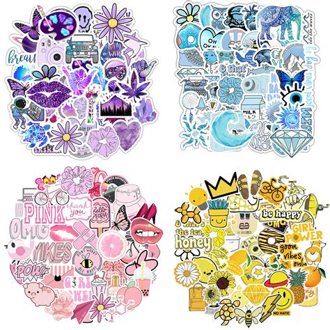 Buy 200 Stickers (50-600Pcs/Pack) Water Bottle Laptop Decals, VSCO ...