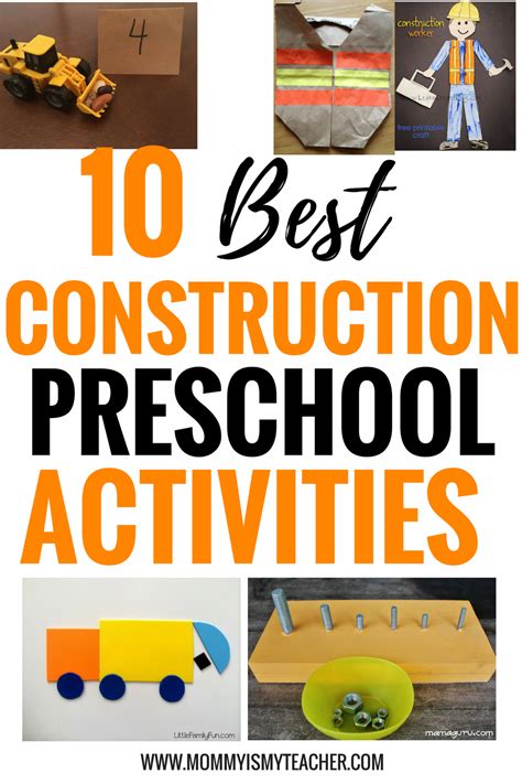 10 Hands-On Preschool Construction Activities — Mommy is My Teacher