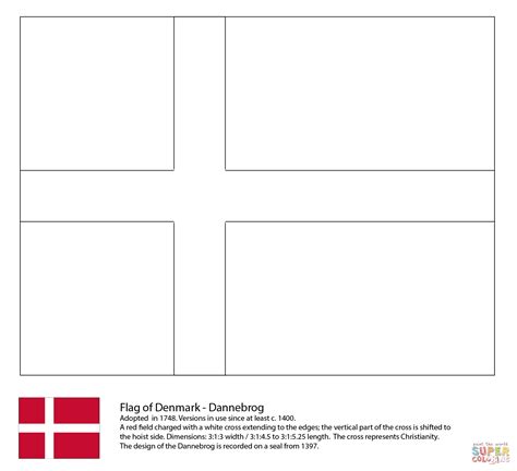 Flag of Denmark | Super Coloring | Denmark flag, Flag coloring pages ...