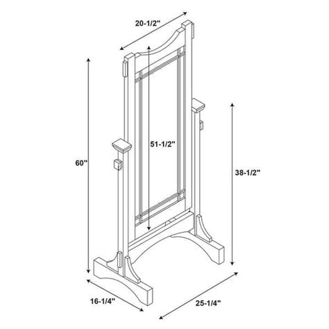 Linon Elle Mission Oak Cheval Mirror - On Sale - Bed Bath & Beyond ...