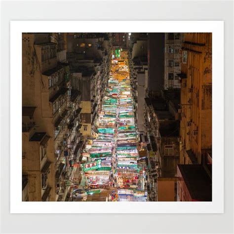 Temple Street Night Market Art Print by awaywithtay | Society6