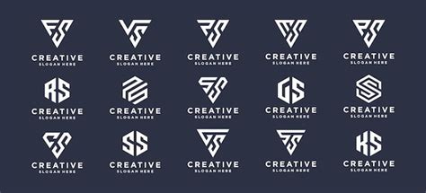 Premium Vector | Collection abstract initial logo design for personal ...