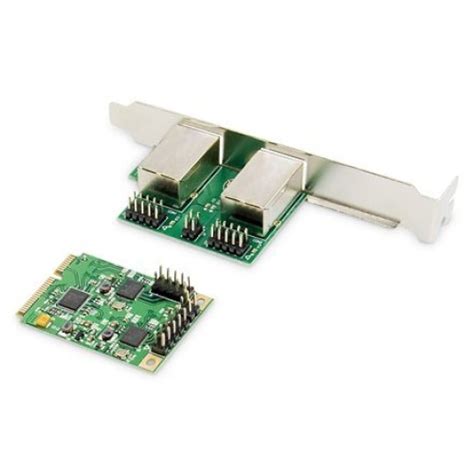 Мрежова карта, Digitus, Mini PCI Express, Dual Gigabit Ethernet - eMAG.bg