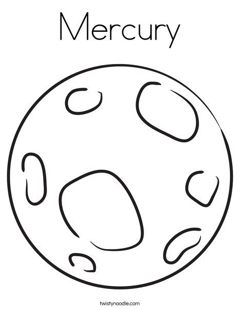 Mercury Coloring Page - Twisty Noodle