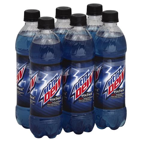 Mountain Dew Voltage Raspberry Citrus Flavor and Ginseng Soda, 16.9 Fl. Oz., 6 Count - Walmart ...