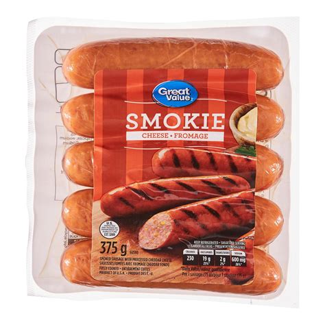 Great Value Smokie Cheese Smoked Sausage | Walmart Canada