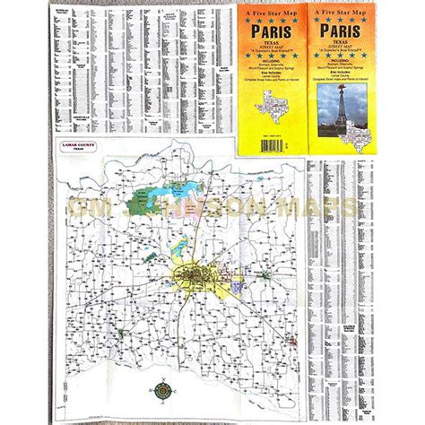 Paris, Texas Street Map - GM Johnson Maps