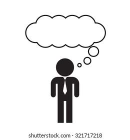 Business Man Suit Bubble Thinking Idea Stock Vector (Royalty Free) 321717218 | Shutterstock